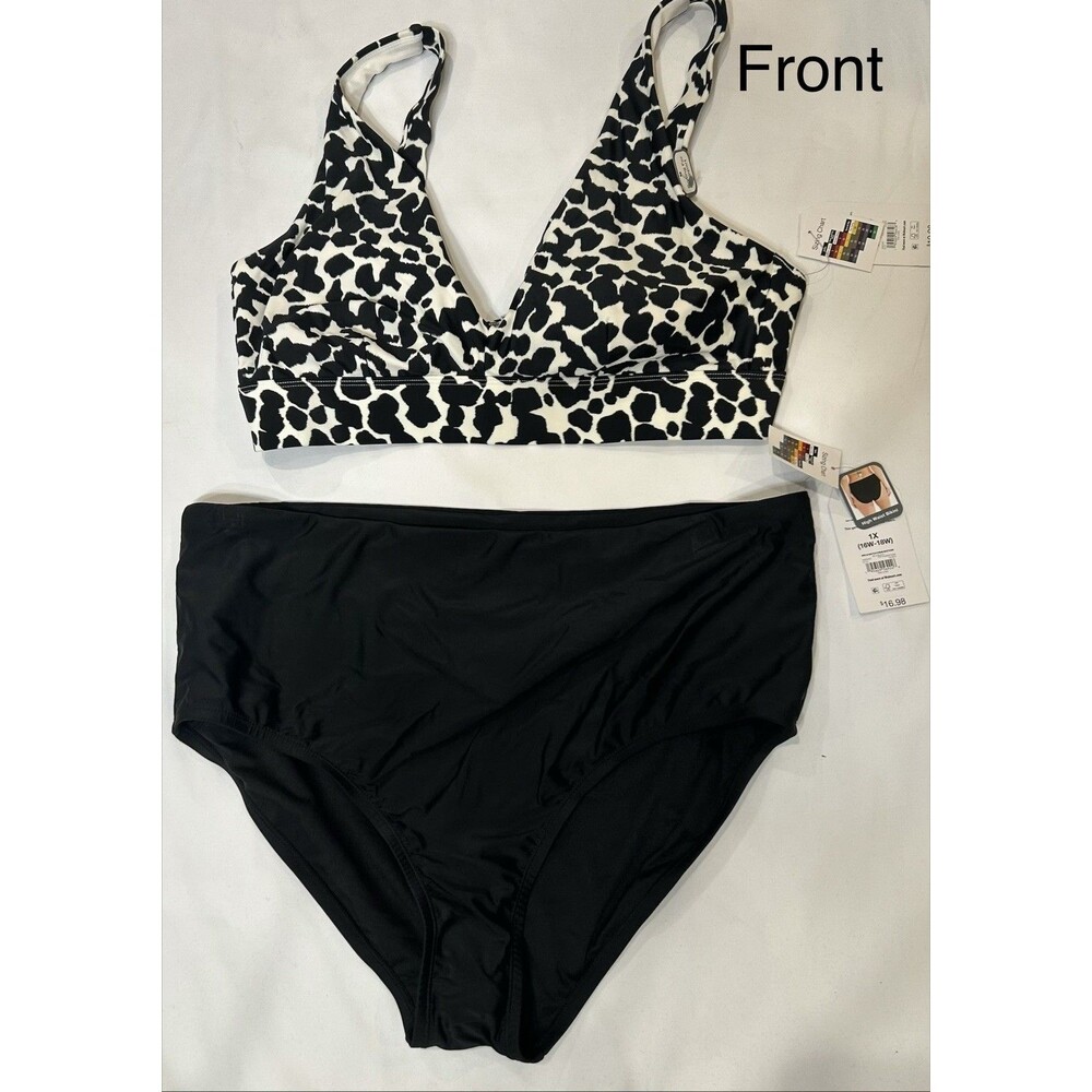 Time And True 2 Piece Swimsuit Separates Size 1X (16W-18W)